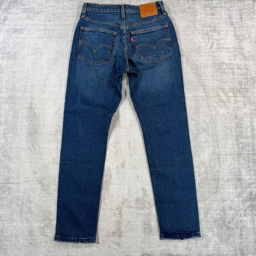 Levis Premium Jeans Womens 25x27 Blue Denim 501 Skinny High Rise Hemmed